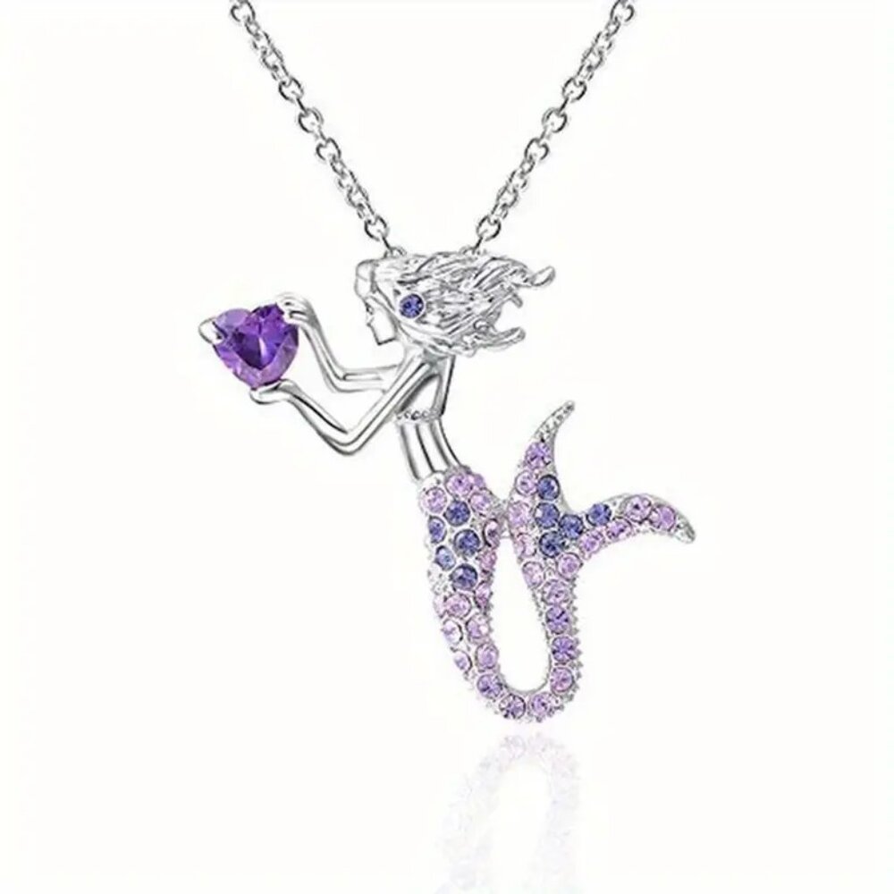 Mermaid Necklace Chain Pendant